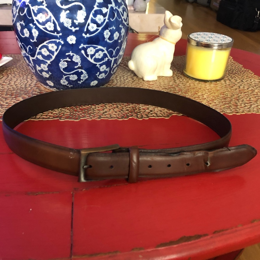 Men’s Imitation Faux Brown Leather Waist Belt